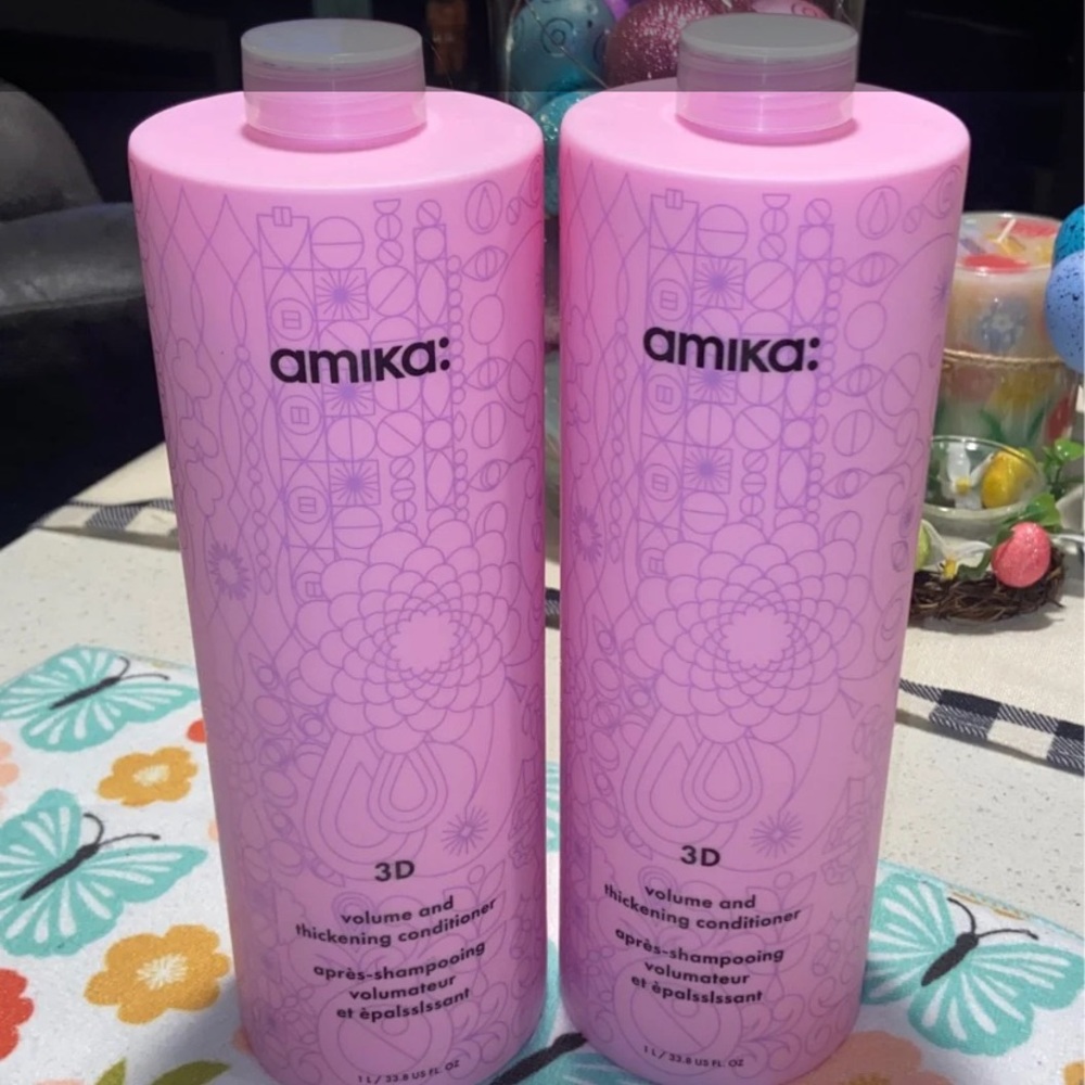 Amika 3D Thickening Conditioner, 2 Bottles 1 Liter Each